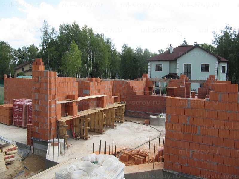 Строительство стен дома (возведение стен дома)